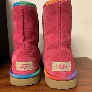 Ugg Girls Pink Rainbow Boots